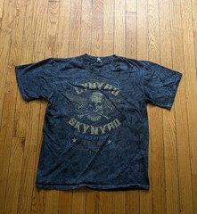 VTG Y2K Lynyrd Skynyrd Shirt Men Large Gimme Back My Bullets Blue Tie Dye