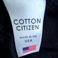 Cotton Citizen Jagger Long Sleeve Henley Shirt Mens Large Jet Black Cotton Basic