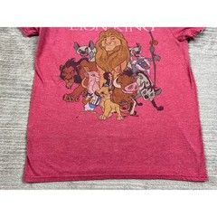 Disney T-Shirt Unisex Medium Red The Lion King Graphic Crew Neck Heathered Tee