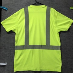 Carhartt Shirt Mens LT Yellow Hi Vis Reflective Pocket Safety Work Tee Top
