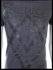 AMERICAN FIGHTER Dark Charcoal Grey Black ALASKA Athletic Graphic T-shirt NWT