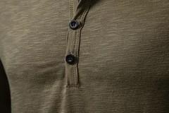 Camisa De Manga Larga Moda Lujo Camiseta Elegante Algodón Cuello V Para Hombres