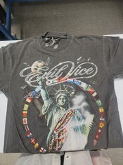 EVIL VICE “WORLD CUP” FIFA THEME MEN’S SIZE XL BLACK WASH BNWT & BAG $100
