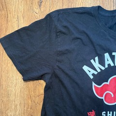 Naruto Shippuden Akatsuki Shinobi Organization Black Cloud Graphic Shirt Mens XL