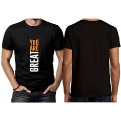 Men’s 100% Cotton T-Shirt Teens Short Sleeve Crew Neck YOU ARE GREAT
