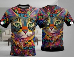 Cat T-Shirt Patriotic July 4th Independence Day Polyester Gift