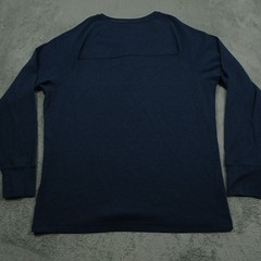Normal Brand Shirt Mens XL Blue Henley Long Sleeve Casual Preppy