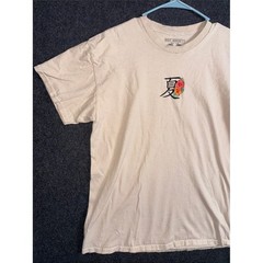 riot society Cream Tee with Embroidered Floral Kanji