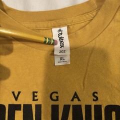Las Vegas Golden Knights T Shirt Size XL Yellow A1 Promo