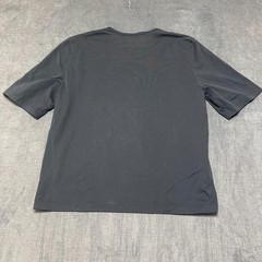 Uniqlo U AIRism T-Shirt Mens Small Dark Gray Cotton Everyday Wear Oversized Logo