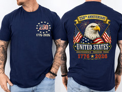250 Anniversary USA 4th of July Patriotic 250 Years American (2-SIDES) T-Shirt