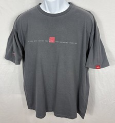 Vintage 90s Mossimo Graphic Print “Global Energy” T-Shirt Men’s Large Faded Gray