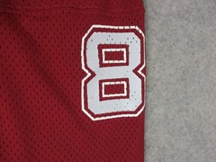 VINTAGE Medalist Sand Knit Football Jersey Mens Extra Large Red Mesh Number 85