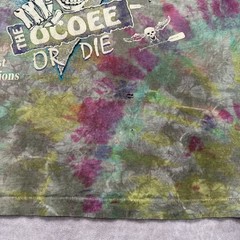 Vintage 90s Paddle Ocee River Shirt L Tie Dye Skull River Tennessee Rafting