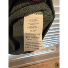 Faherty Men XXL LS Cloud Waffle Crew Pima Cotton Modal Raglan Green DFH-DEEP