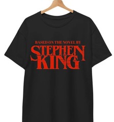 Stephen King Based On The Novel Horror Quote Black T-Shirt – T062