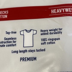 Stafford 4-Pack Men’s Heavyweight 100% Cotton Crew Neck White T-Shirts