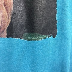 Fruit Of The Loom Iron On Horse Pony T-Shirt Large Blue Short Sleeve Tee 9518