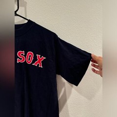 Beckett 19 Red Sox Dark Navy Blue Red Unofficial Baseball T-Shirt Shirt Size M