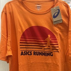 ASICS Mens Sunrise Runner Graphic Tee Running Apparel 3XL Marigold Orange NEW