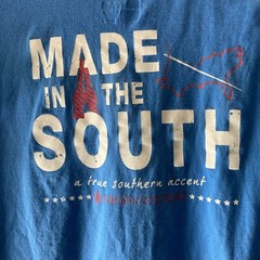 High Cotton MENS SS Cotton Blue T Shirt Front Pocket SZ Medium FLAW