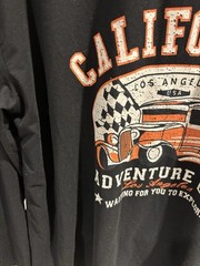 California Tourism T Shirt Size Medium. Black and Orange Long Sleeve Shirt.