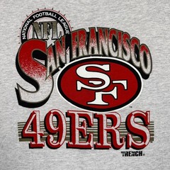 Vintage 90s Trench Ultra SF 49ers Grey Contrast Collar Sleeve NFL T-Shirt – XL