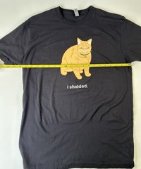 NextLevel I Shidded Turuncu Cat Meme Retro Shirt Adult Large L TShirt Black