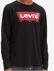 Levi’s Men’s Black Long Sleeve Graphic Logo Crew Neck T-Shirt XL 3LGLK2247B