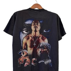 Tupac All Eyez On Me Thug Life Rap T-Shirt Vintage REPRINT Single Stitch XL