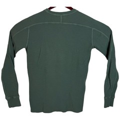 RRL Ralph Lauren Men’s Small Henley Shirt Green Waffle Knit Long Sleeve Thermal