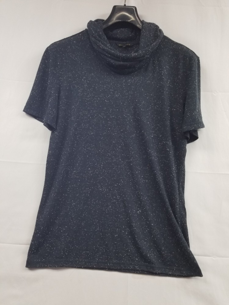 Antony Morato Rare Men’s Cowl Neck T Shirt Size Large Black Dotted Short Sleeve