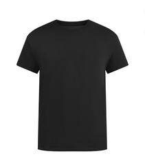 ATHLETIC WORKS Men’s L (42-44) Cotton Tee Short Sleeve Loose Fit • Rich Black