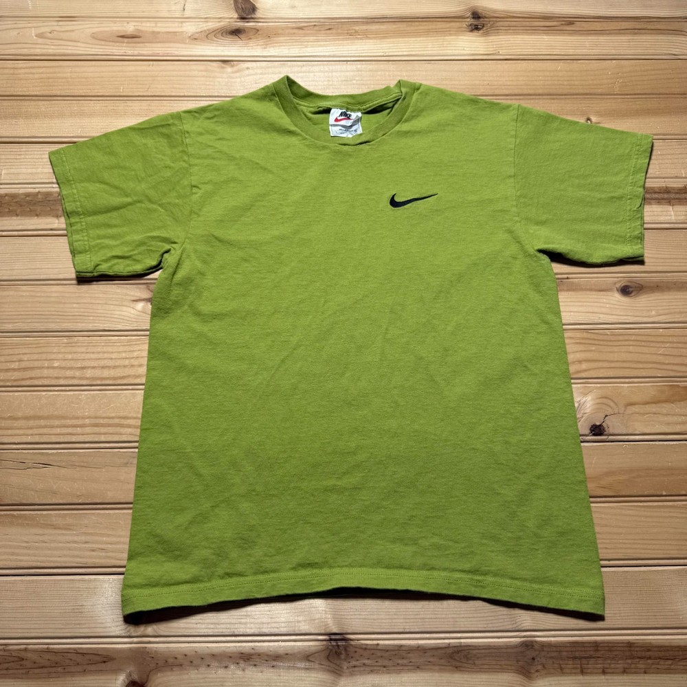 Vintage 90s Nike Sportswear Mini Swoosh Embroidered Short Sleeve Shirt Youth XL