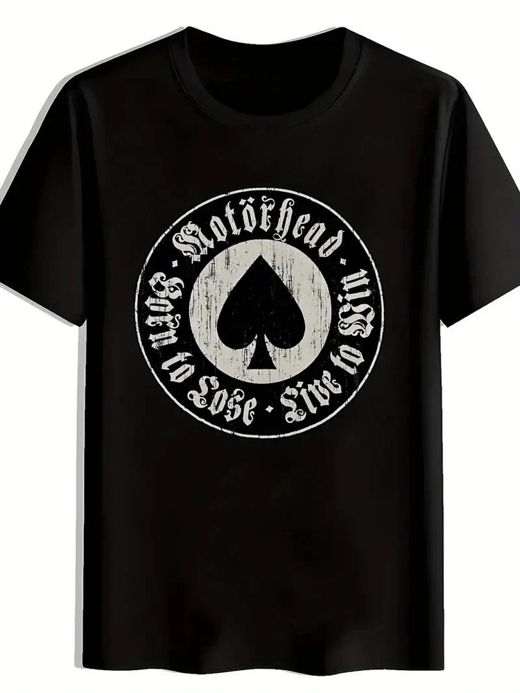 Men’s Vintage Rock Band Graphic T-Shirt – & SO to SPEAK Design, Black Distressed
