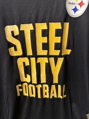 Nike NFL Men’s Pittsburgh Steelers Black “Steel City” Football T-Shirt Size XL