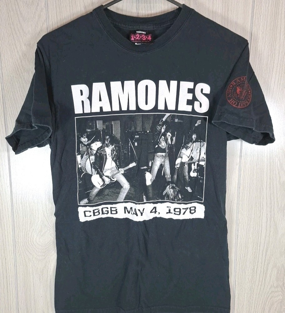 Vintage Ramones 1234 T Shirt CBGB May 4, 1978 Black Punk Rock Size Small