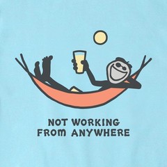 Life is Good 153453 – Men’s Jake Hammock Not Working S/S Crusher-LITE Tee – Aqua