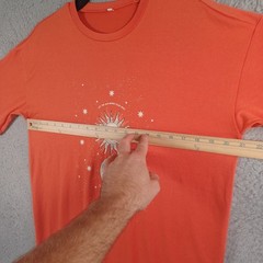 Mens Orange T-Shirt Size Medium Let The Sun Warm Your Soul Let The Moon YourMind
