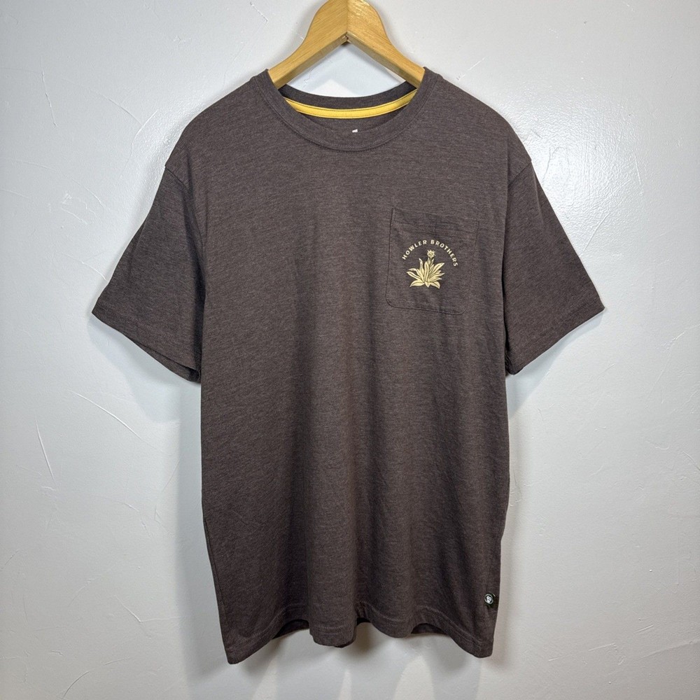 Howler Bros. Hill Country Sliders Brown TShirt Size Large