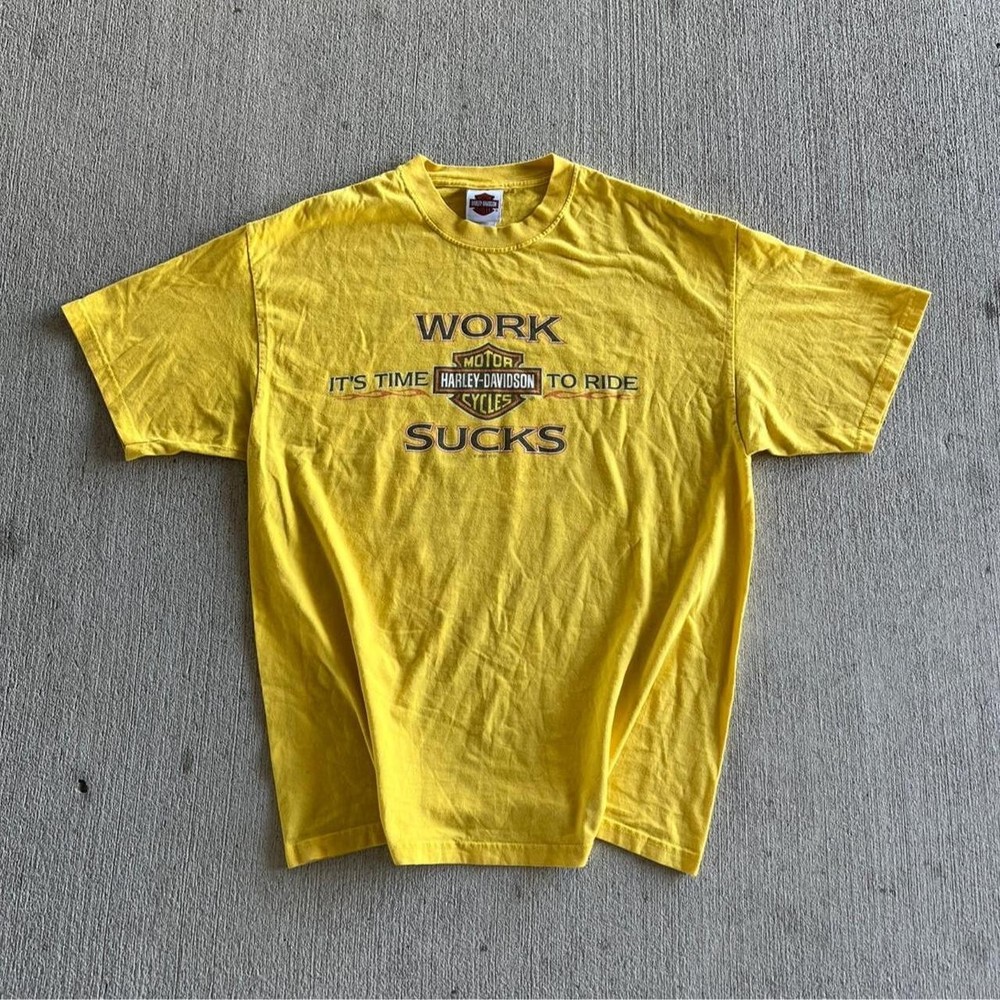 Work Sucks Harley Davidson Tee