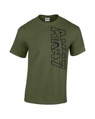 AK-47 T-Shirt Out Line 2 colors Logo Rifle Size S,M,L,XL.2XL,3XL,4XL 100% cotton