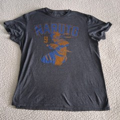Naruto Mens Graphic T-shirt Size Large Shippuden Collection #9 Grey 2007 L