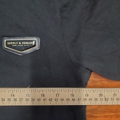 Supply & Demand T Shirt Mens Medium Black Paisley Cotton Stretch Casual Wear