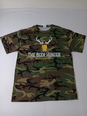 Port & Company Shirt Mens M Green Camouflage The Beer Hunter Sports Bar Tee Top