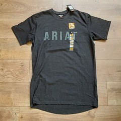 Ariat Rebar Men’s Large Grey Short Sleeve Work T-Shirt Charcoal Heather New