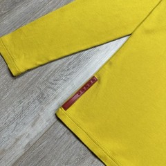 Prada Red Tab Long Sleeve T-shirt Yellow Mens Size S