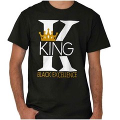 Melanin King Strong Black Man Educated BLM Womens or Mens Crewneck T Shirt Tee