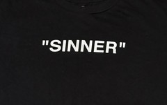 Forgiven/“Sinner” Christian Adult medium Unisex scoop tee