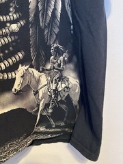 Y2k 90s Native American Skull Skeleton Spirit Warrior Horseback Tee Men’s Large